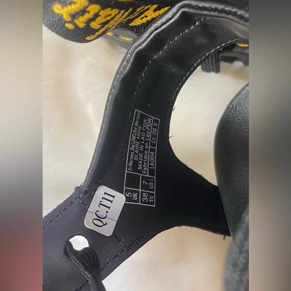 DR. Martens Black Blaire Hardware Leather Strappy Sandals - Picture 11 of 14